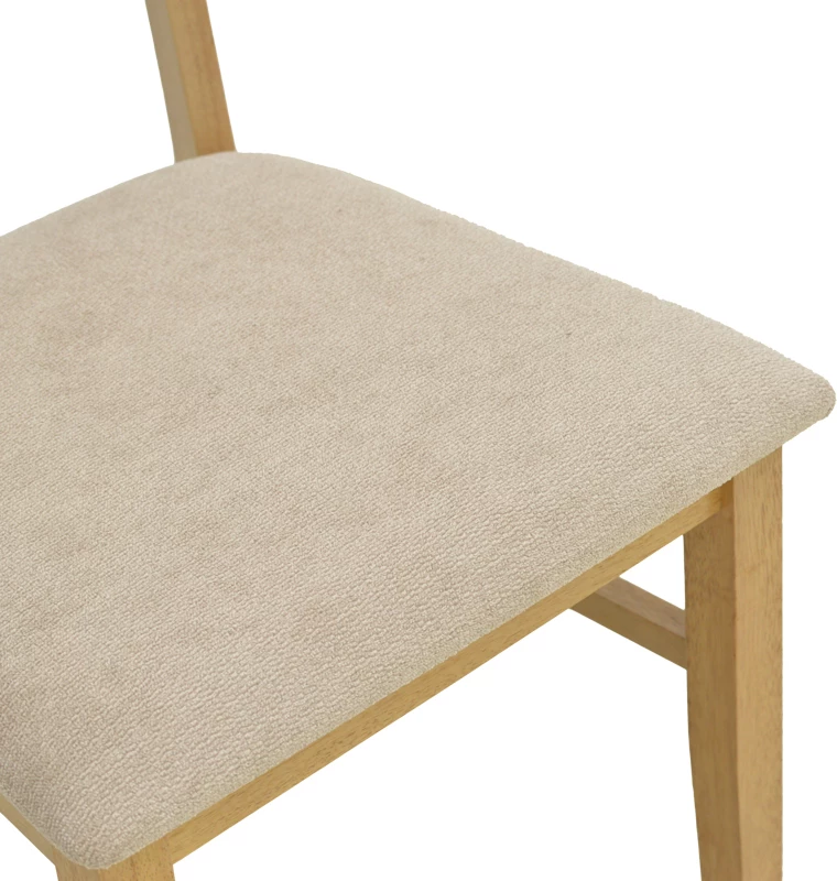 Set karrigash Raffles, dru natyral, ratan, stof gri-bezhë, 47x48x83.5cm, 2 copë