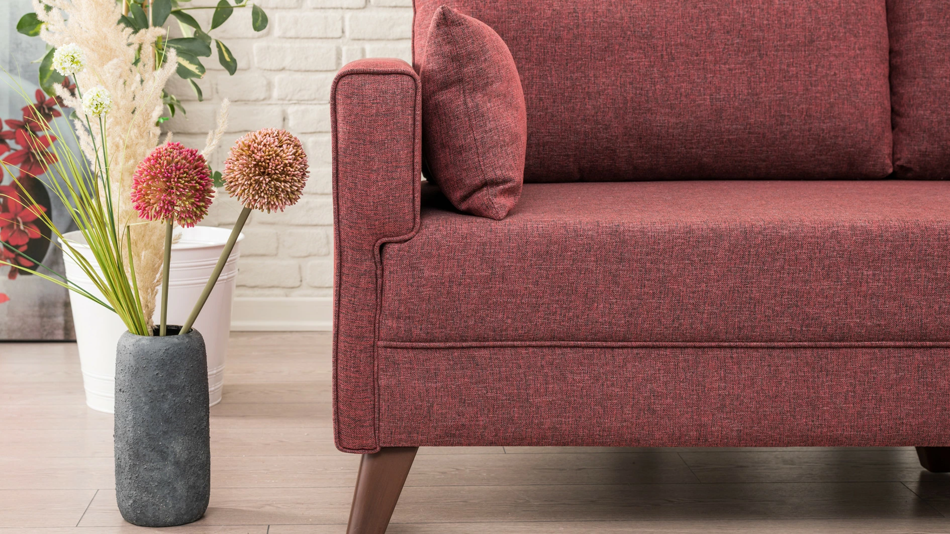 Divan për dy persona, ngjyrë e kuqe claret, Atelier del Sofa, Bella Sofa për 2 persona