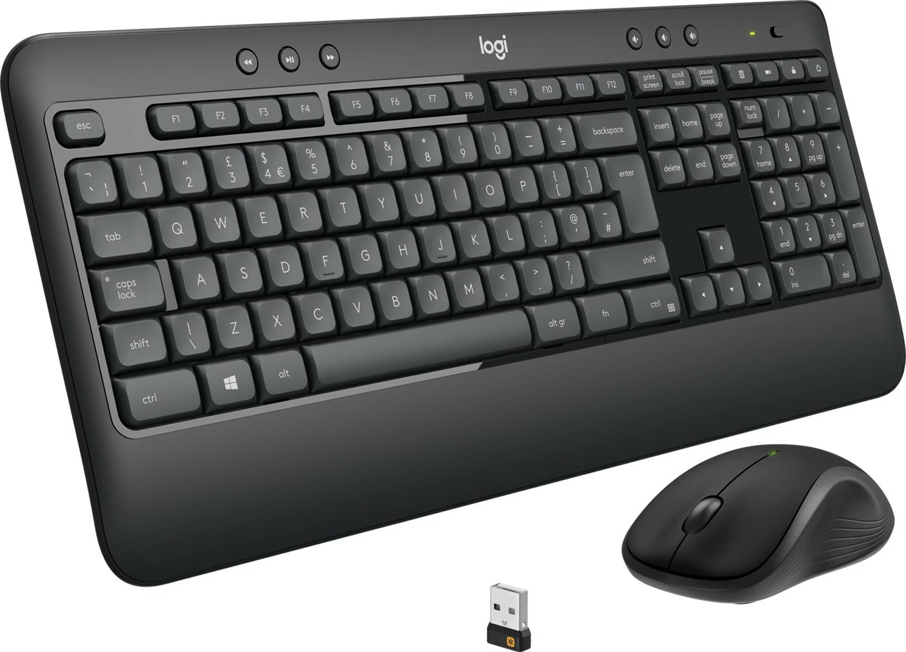 Tastierë dhe maus Logitech MK540 Advanced, Wireless, USB, QWERTZ, E zezë, E bardhë
