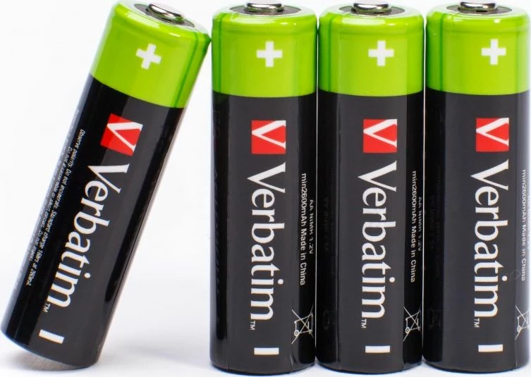 Bateri rikarikueshme Verbatim AA/R6 2500mAh 1.2V (4 copë)