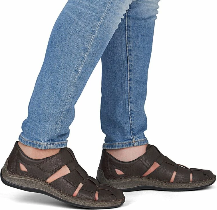 Këpucë lëkure meshkuj Rieker 05281-25, kafe