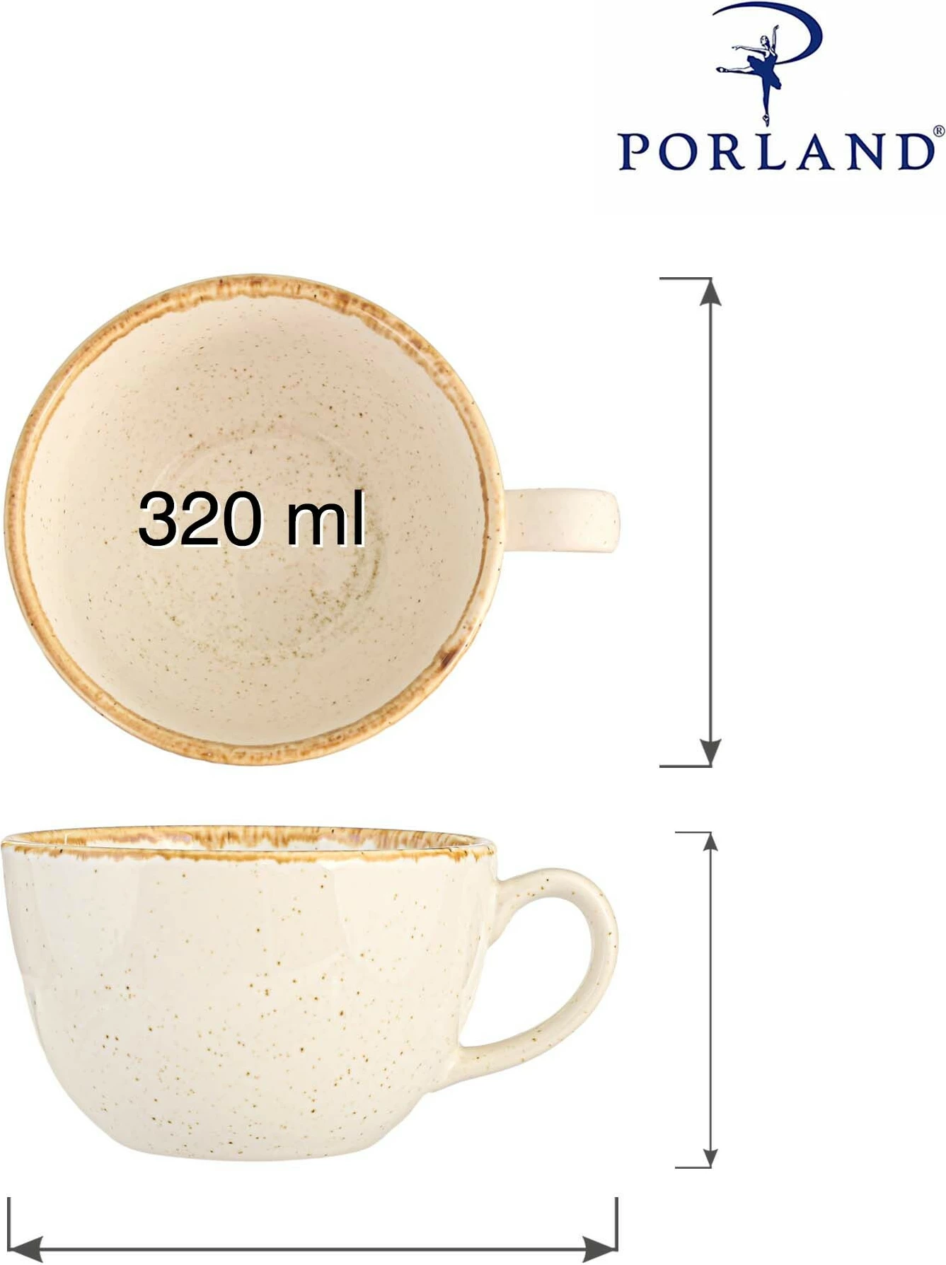 Filxhan Porland Seasons Sand 320 ml, krem-bezh, set 6 copë