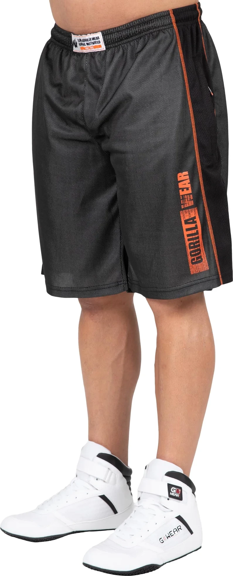 Wallace Mesh Shorts - Gray/Orange