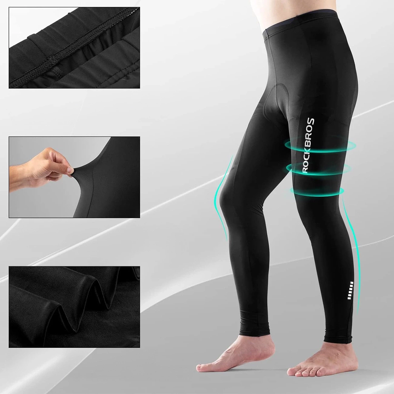 Pantallona çiklizmi Rockbros RK2004L, të gjata, për meshkuj, L, e zezë