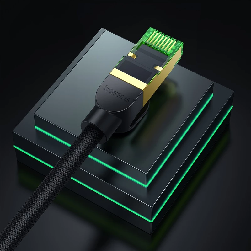 Kabllo rrjeti Baseus RJ45 Cat 8, 8m, 40Gbps, e zezë