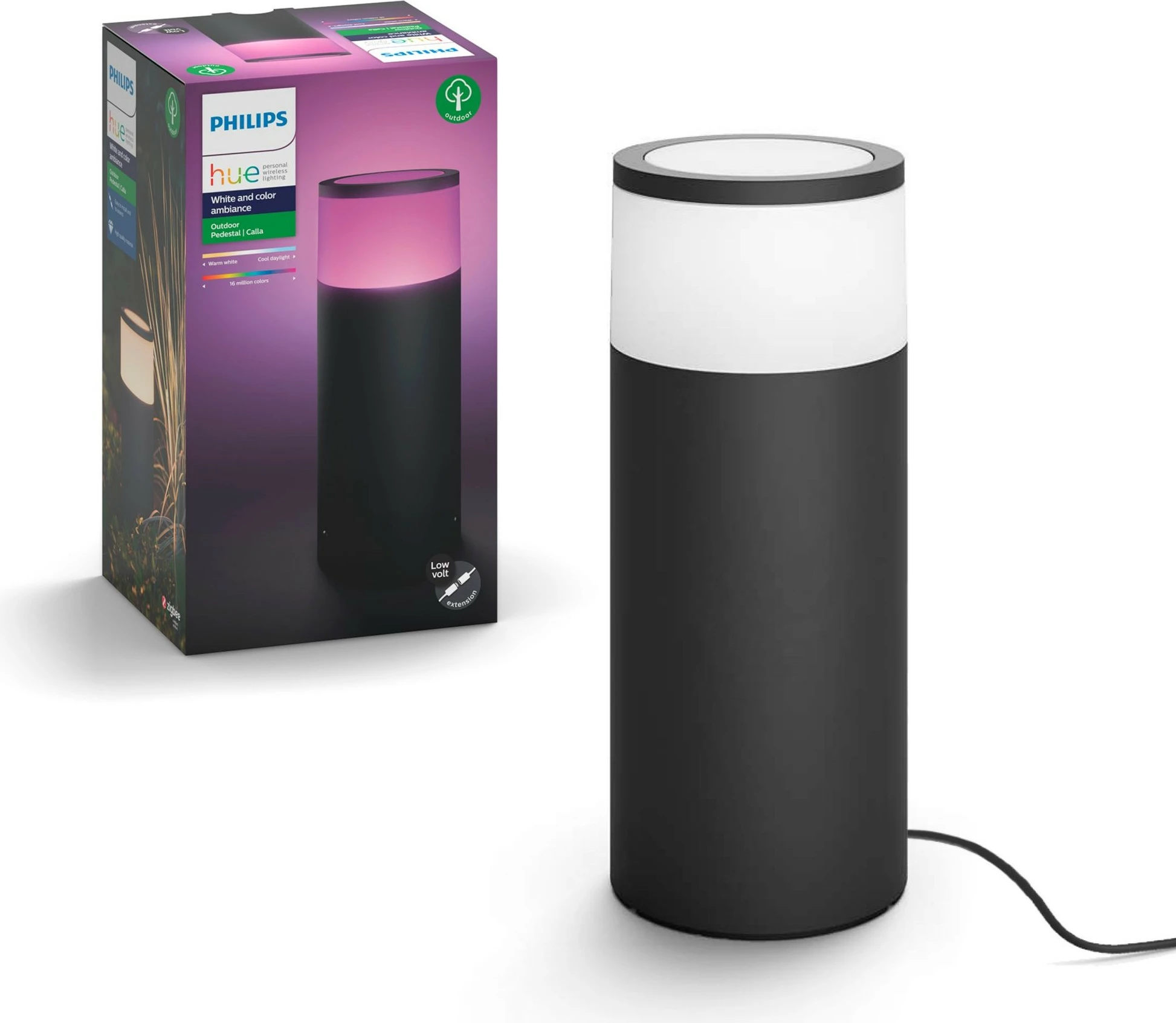 Dritë smart Philips Hue Calla, LED, alumini, e zezë