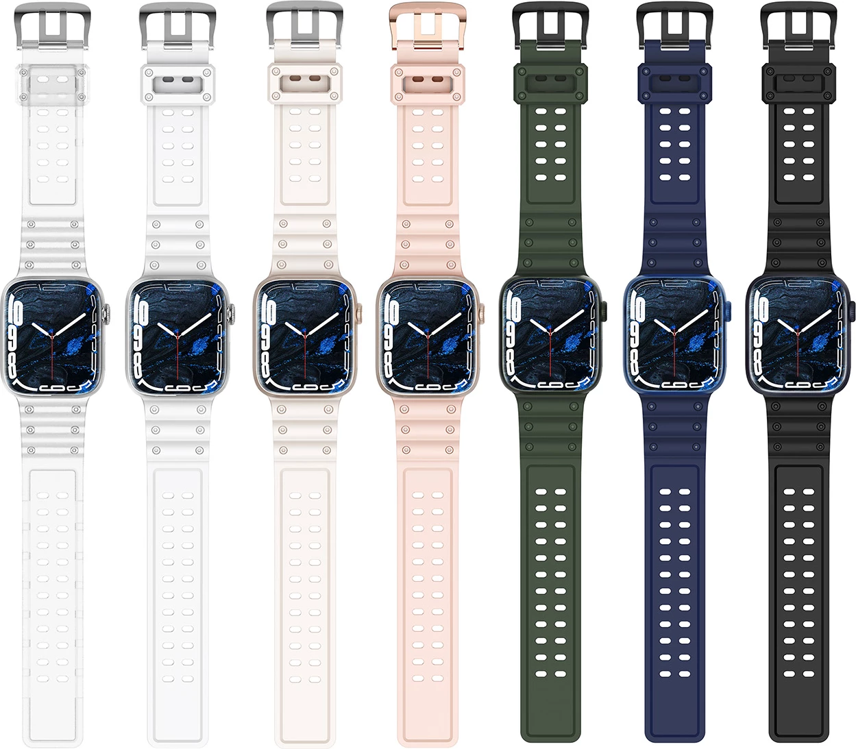Rrip për Apple Watch Hurtel Strap Triple Protection, TPU, i bardhë