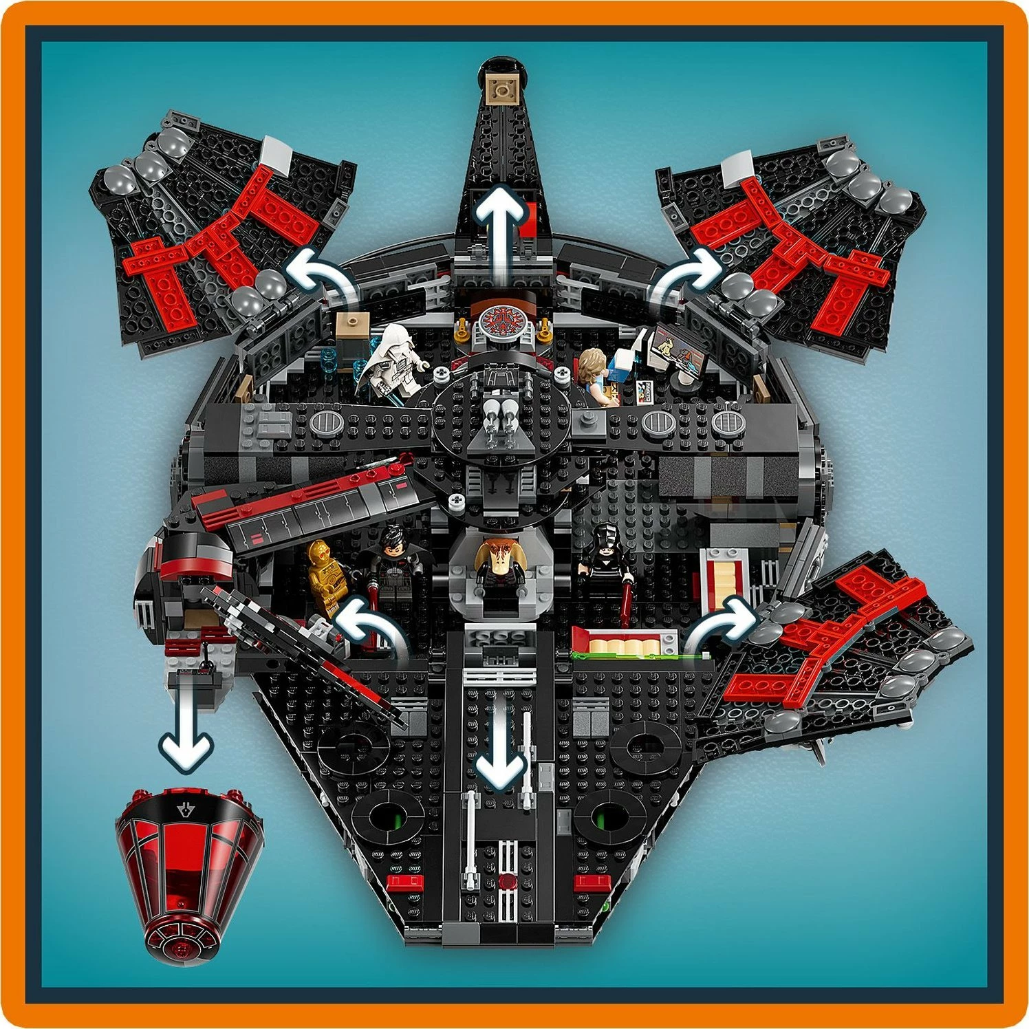 Set LEGO Star Wars Dark Millennium Falcon 75389, 1579 pjesë, 10+
