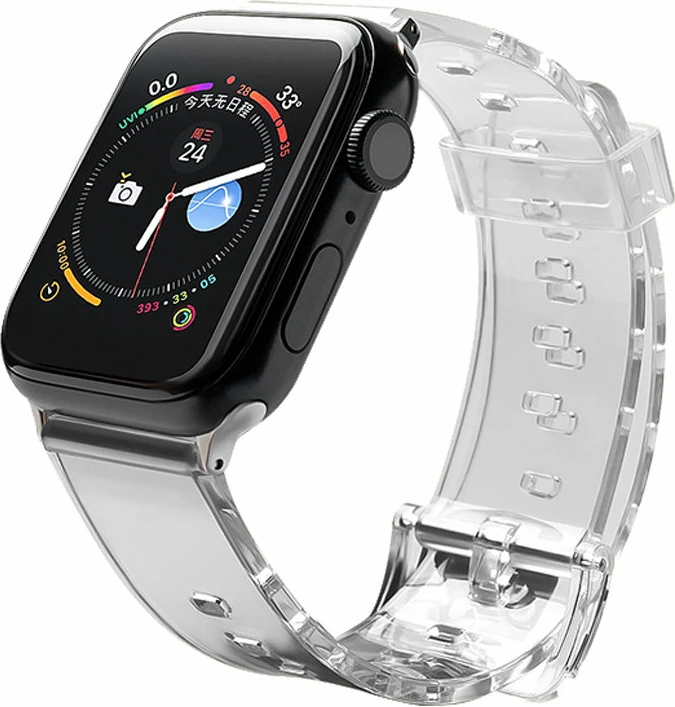 Rrip zëvendësues për Apple Watch Hurtel, 38/40mm, TPU, gri/zezë