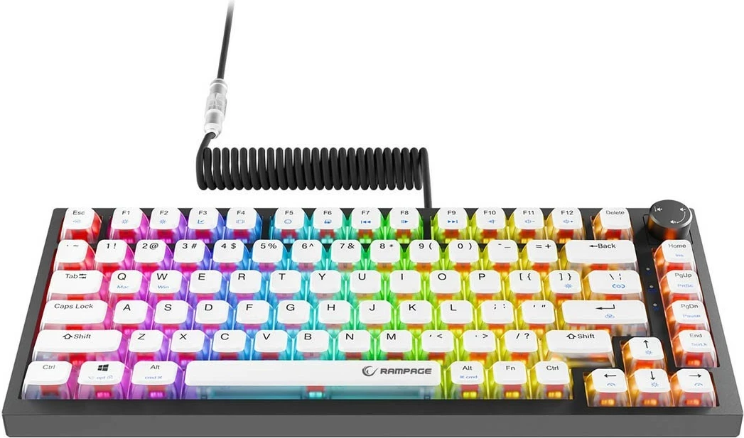 Tastierë gaming Rampage Zenith Pro, 75%, RGB, magnetike-mekanike, e zezë