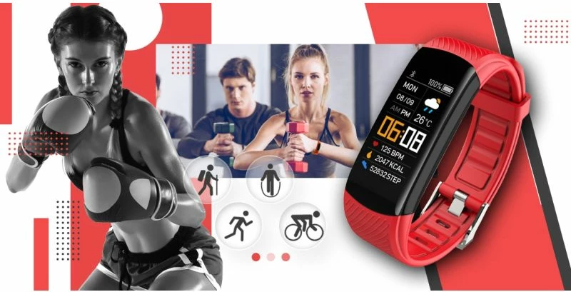 Smartwatch Giewont, zi e kuqe