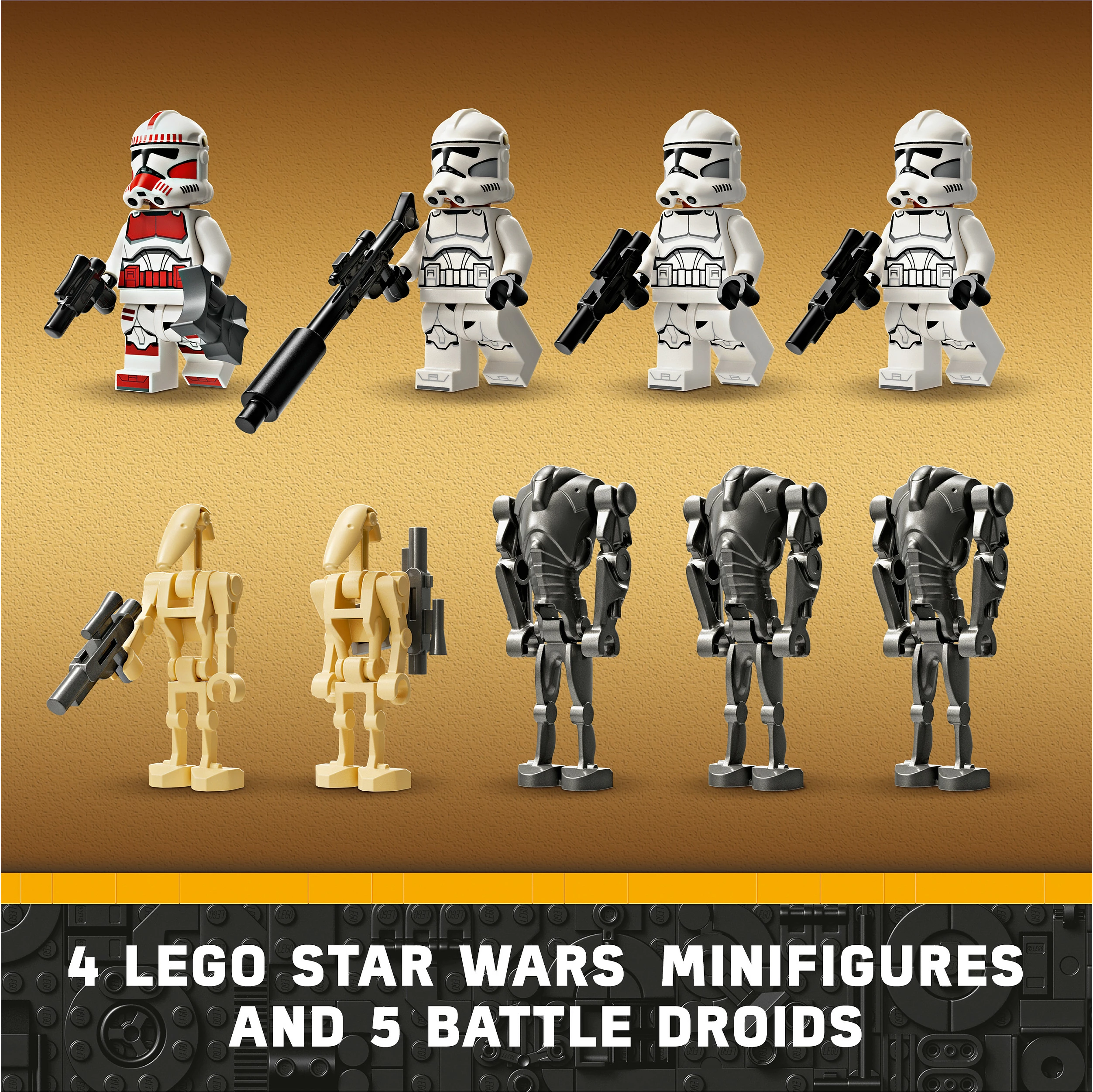 Set ndërtimi LEGO Clone Trooper & Battle Droid, 215 pjesë, plastikë, shumëngjyrësh