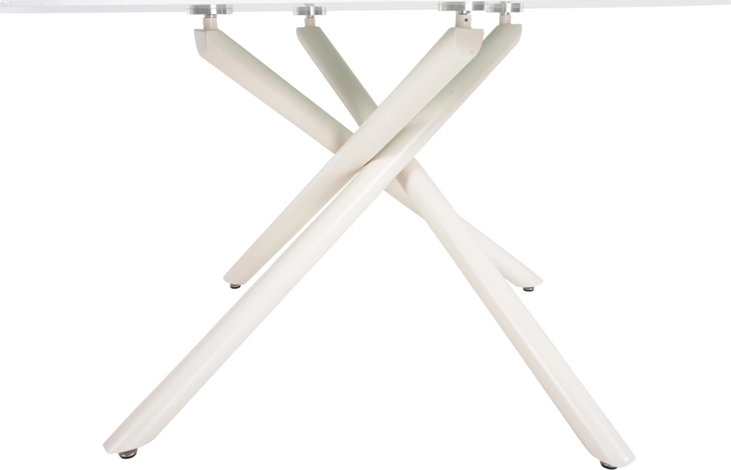 Tavolinë ngrënieje PRENTIS FH9770.01, sipërfaqe qeramike 12mm, mermer i bardhë, këmbë metalike të bardha, 180x90x76H cm