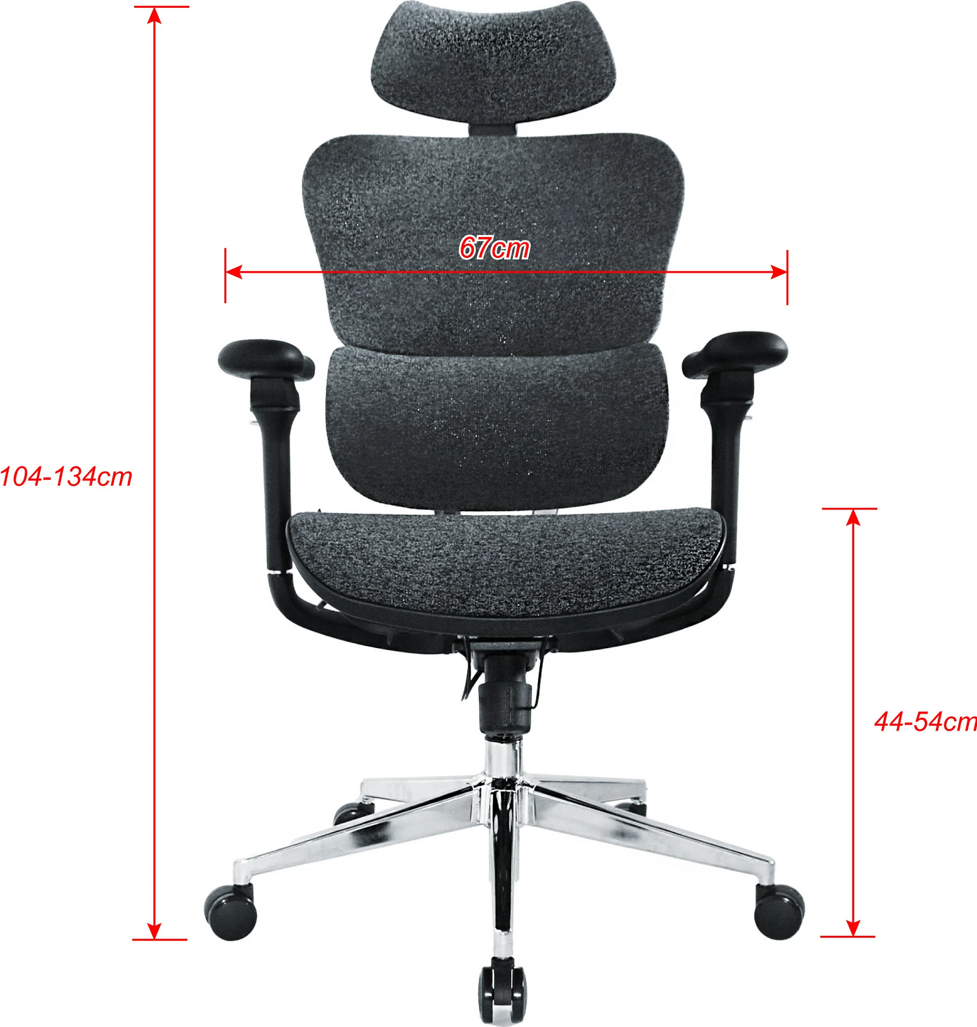 Karrige zyre ergonomike EQUIP Lite, me mbështetëse koke dhe krahësh 3D, 150 kg, blu/zezë