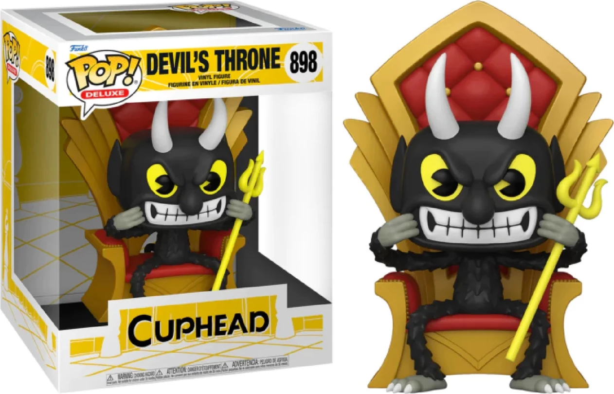 Figurinë koleksionuese Funko Pop! Deluxe Cuphead S3 Devil in Chair