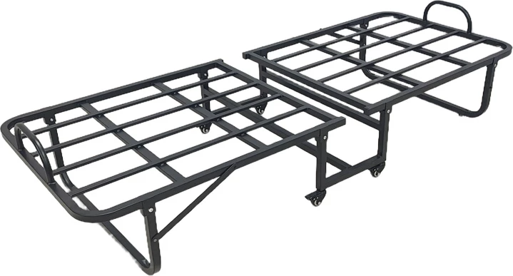 Krevat palosës me dyshek, ngjyrë e zezë, Kamu, 75x190cm