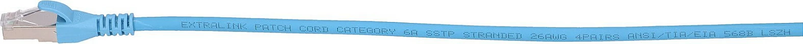 Kabllo rrjeti LAN Extralink Cat6a S/FTP, 2m, 10GbE, RJ45, LSZH, blu