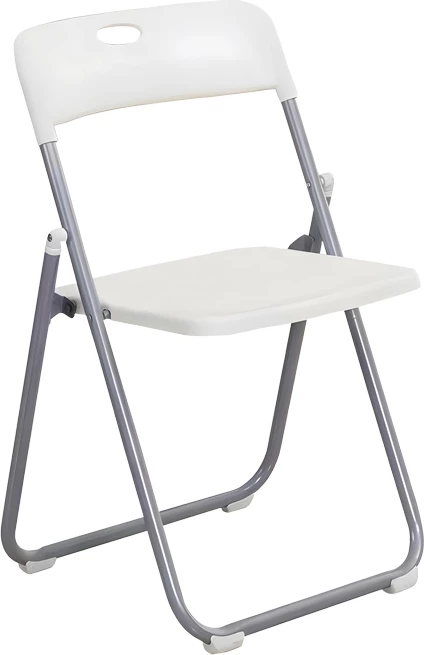 Karrige e palosshme Daxton PP bardhë-argjendtë 49x46.5x73.5cm