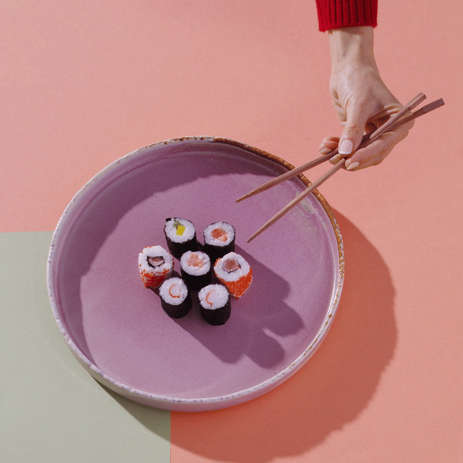 Pjatë e sheshtë Fine Dine Rosa Ø270mm, rozë, set 3 copë