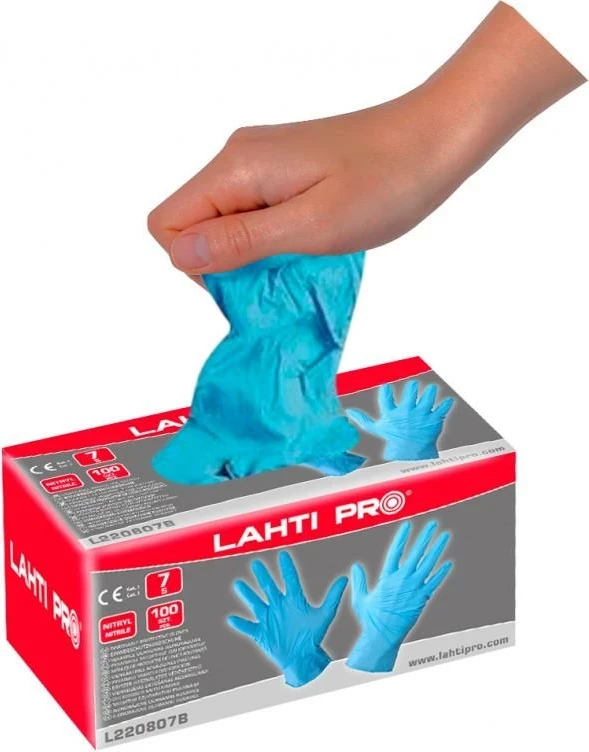 Doreza nitrili LAHTI PRO L220810B 10" XL 100 copë, blu