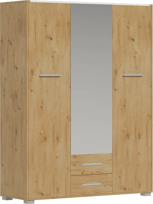 Dollap melamine Rutenia, ngjyrë lisi, 155.7x54x203cm