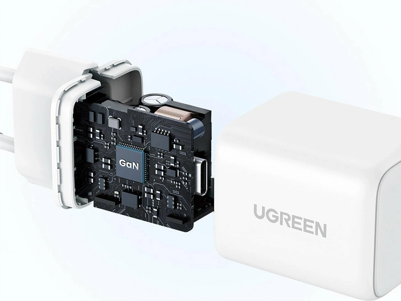 Karikues rrjeti Ugreen X513 30W GaN USB-C 3A (UGR5673), i bardhë