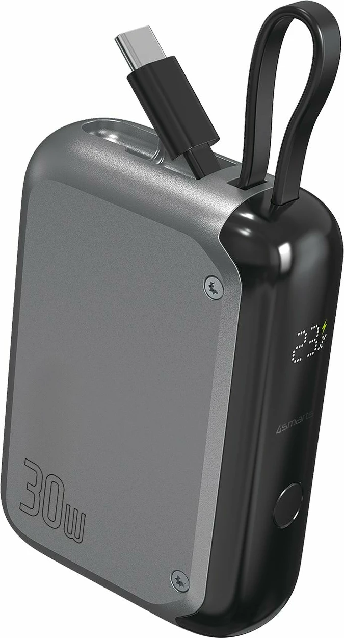 Powerbank 4smarts 540699, 10000 mAh, 30 W, gri