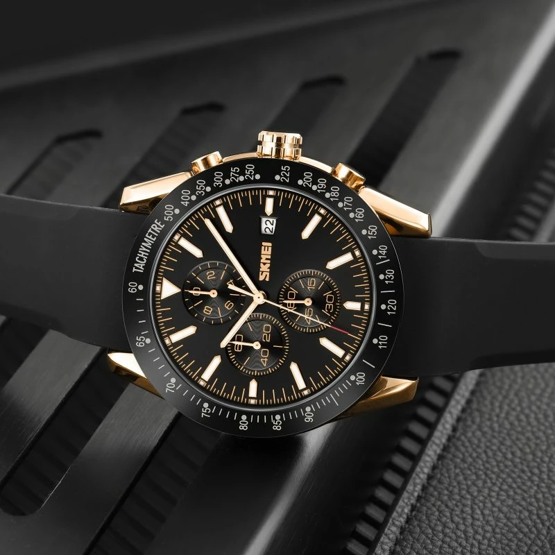 Orë dore për meshkuj Skmei, e zezë