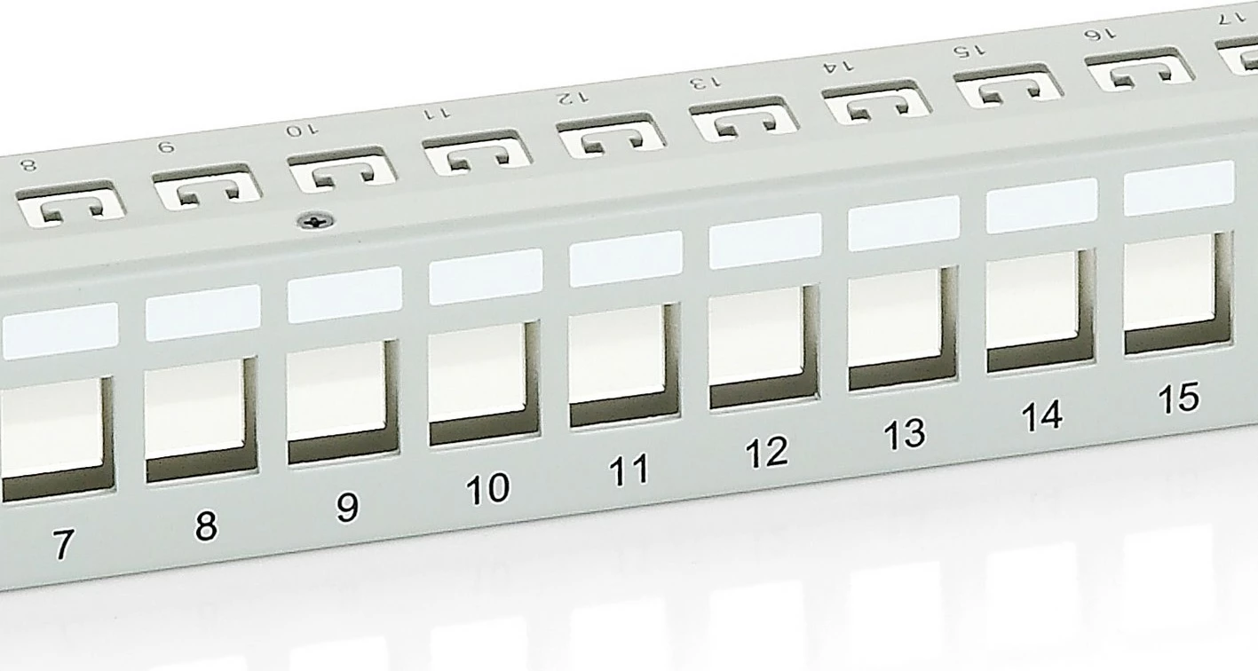 Patch panel Equip 24-port Cat6, metal, rack 1U, gri