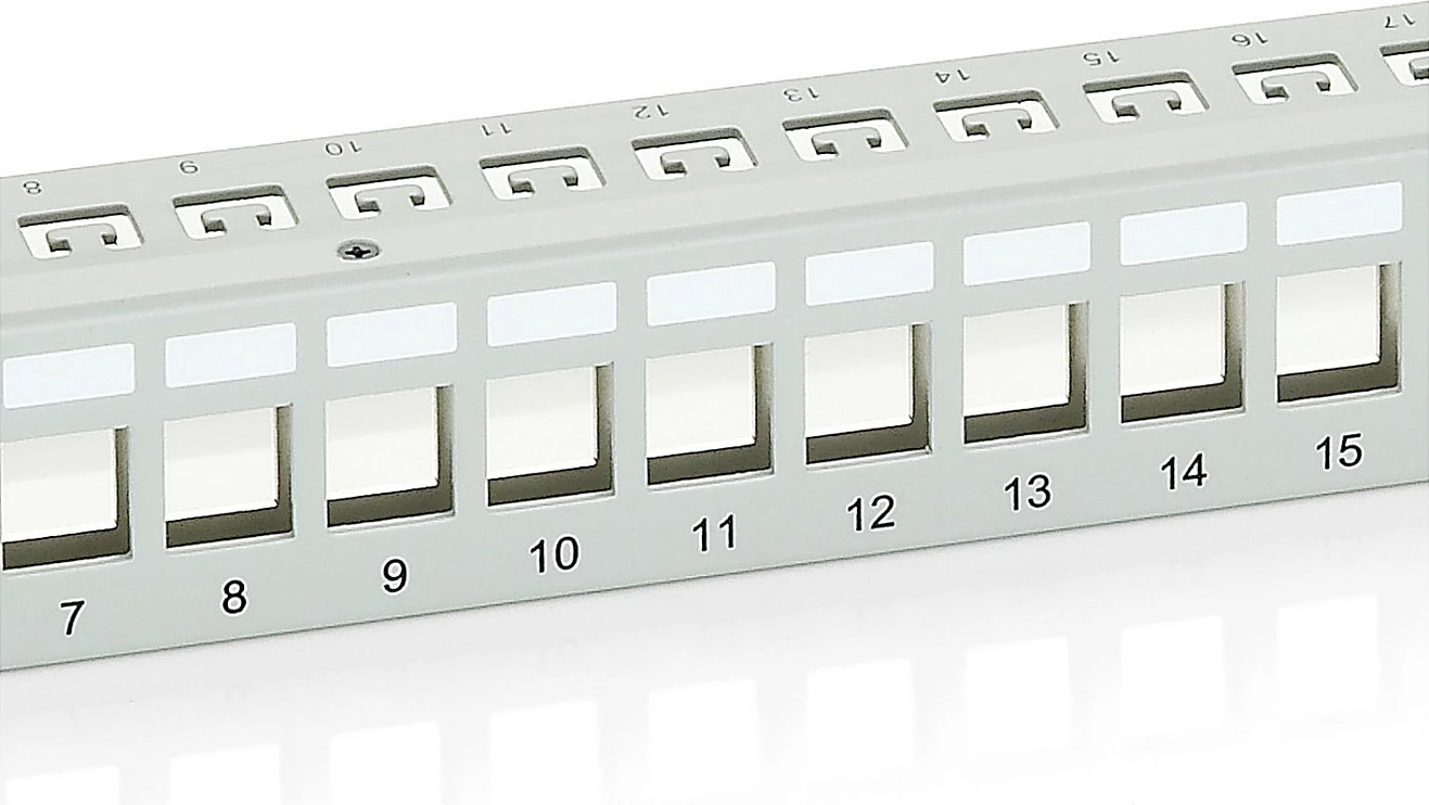 Patch panel Equip 24-port Cat6, metal, rack 1U, gri