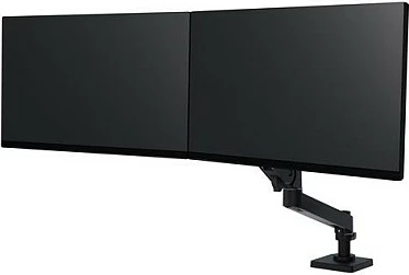 Mbajtëse tavoline për 2 monitorë Ergotron LX Pro, VESA 75x75/100x100, deri 27", e zezë