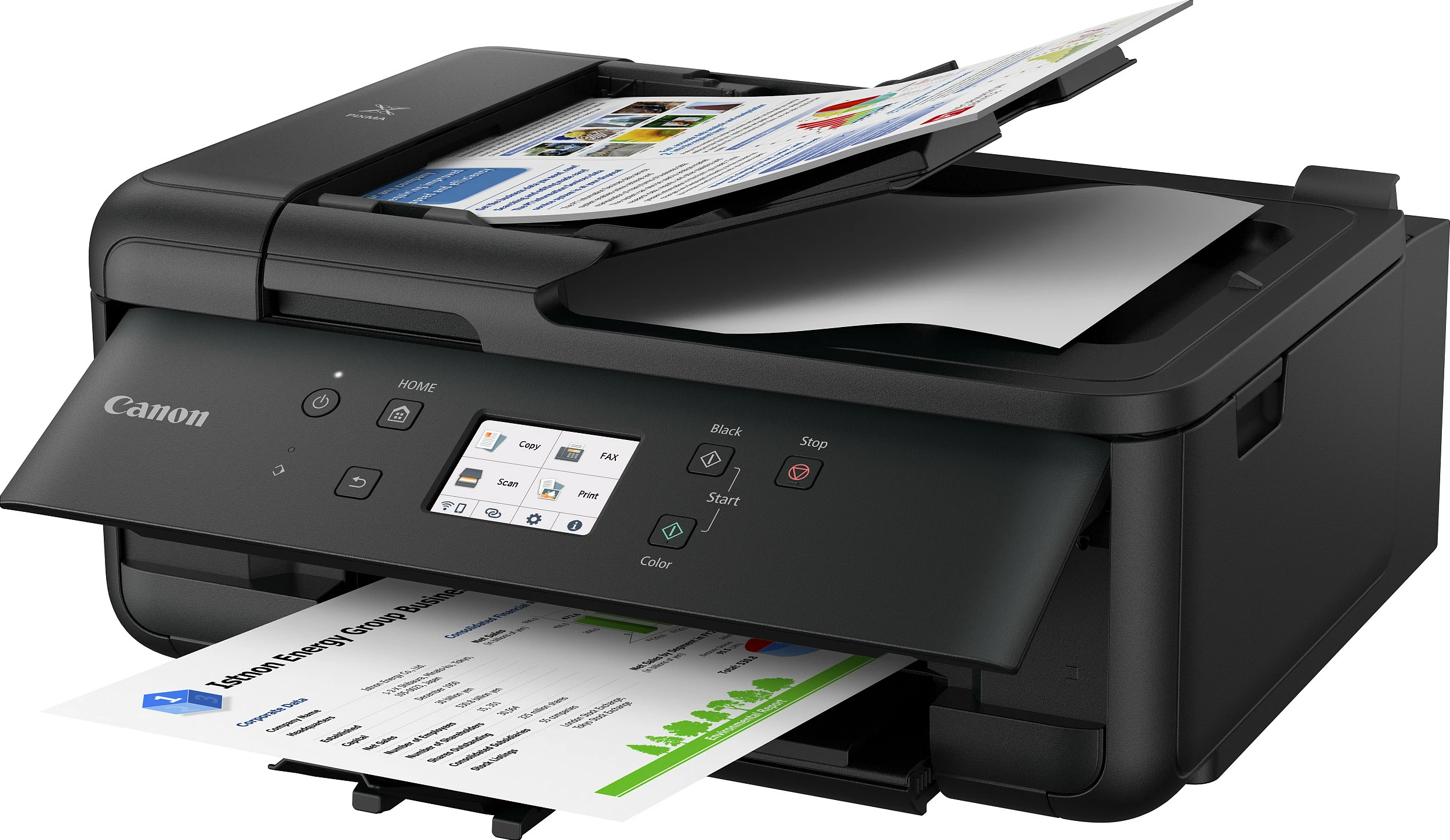 Printer multifunksional Canon PIXMA TR7650, Wi‑Fi, USB, duplex, ADF, i zi