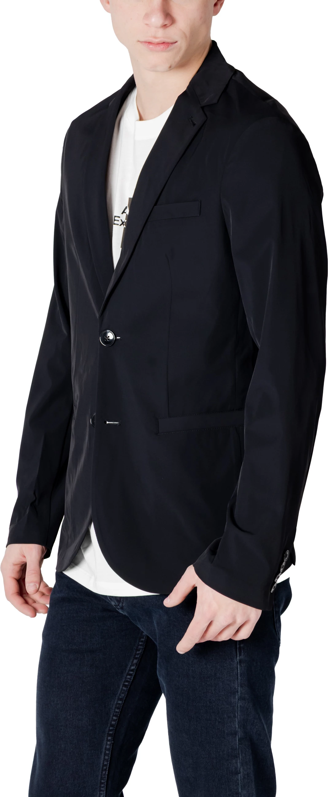 Blazer për meshkuj Armani Exchange 8NZG49 ZNYZZ, i zi [Madhësia: 40]