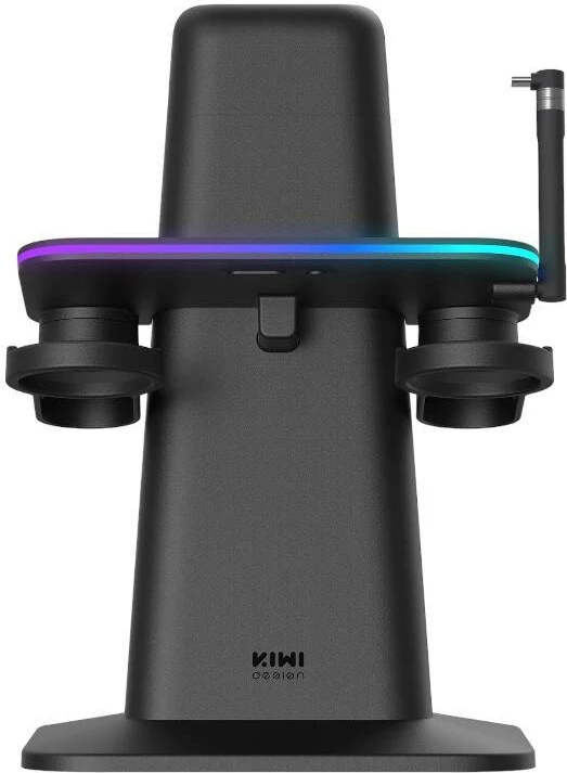 Stacion karikimi RGB për VR KiwiDesign QC03 për Meta Quest 3/Quest 2/Quest PRO, i zi