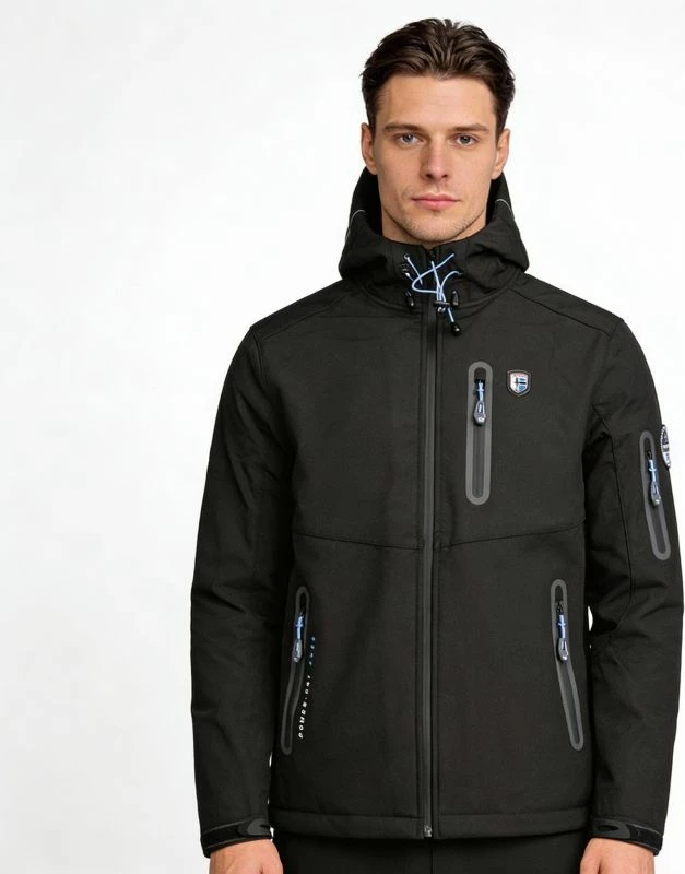Jakne softshell për meshkuj Geographical Norway, e zezë [Madhësia: L]