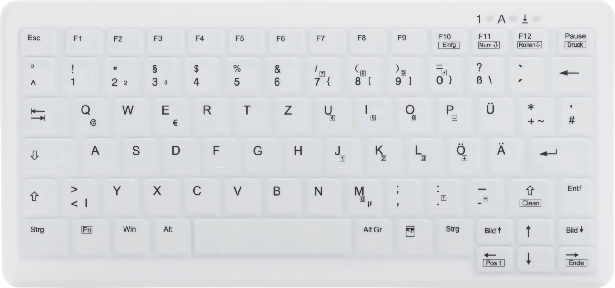 Tastierë Cherry AK-C4110, Wireless, RF Wireless, QWERTZ, Bardhë