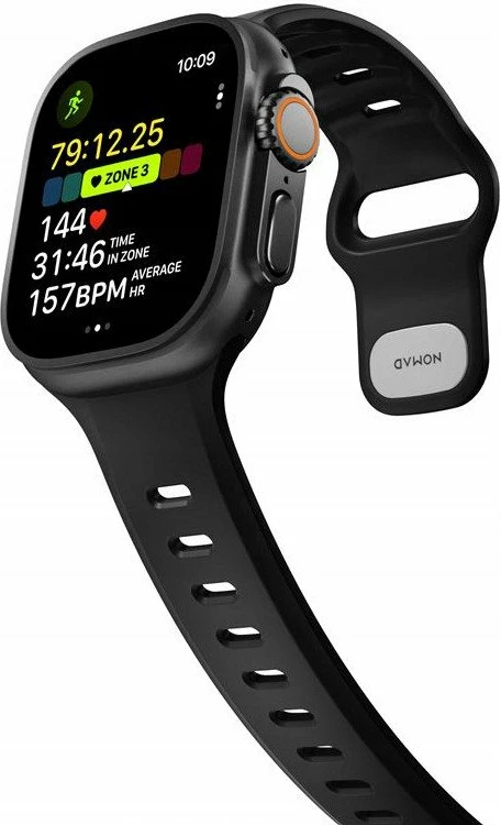 Rrip Smartwatch Nomad Tempo Band 49mm për Apple Watch Ultra 1/2/3, i zi