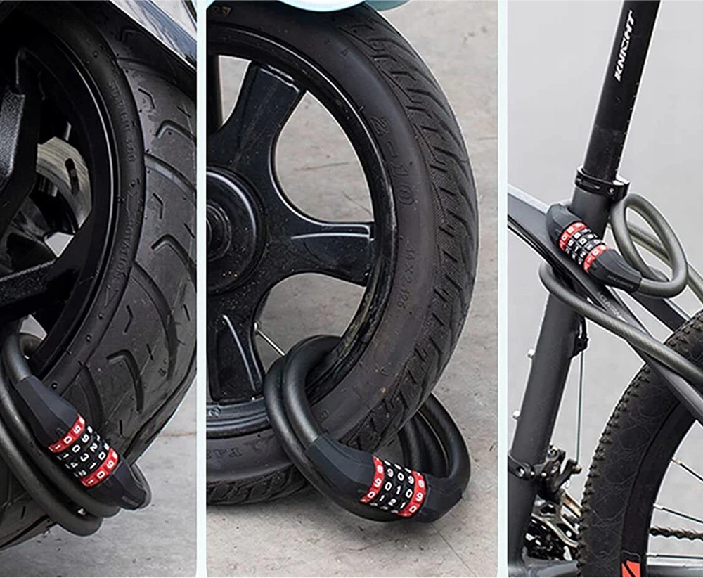 Bravë spirale për biçikletë Rockbros RKS507-1BK, 1.8 m, e zezë