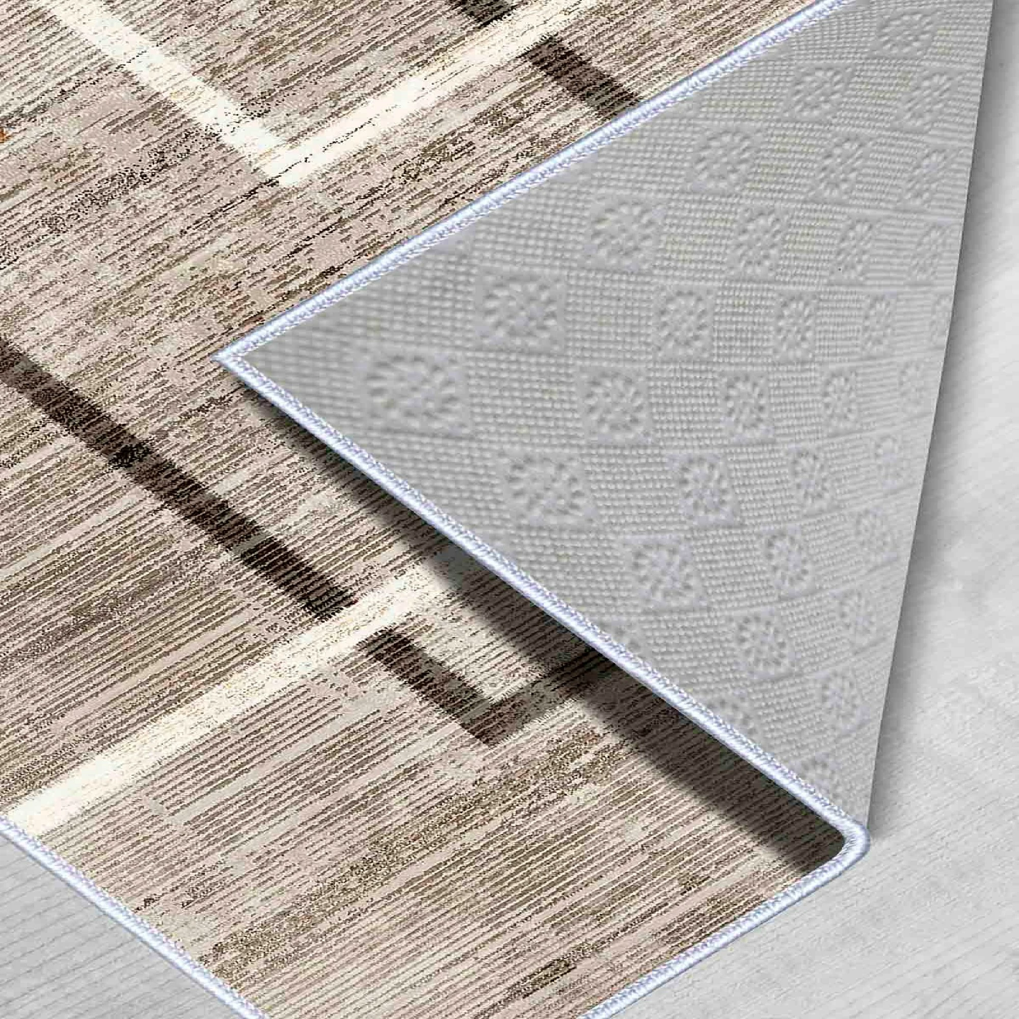 Qilim (100 x 150) Conceptum Hypnose, Wookece700, ngjyrë mink dhe kafe