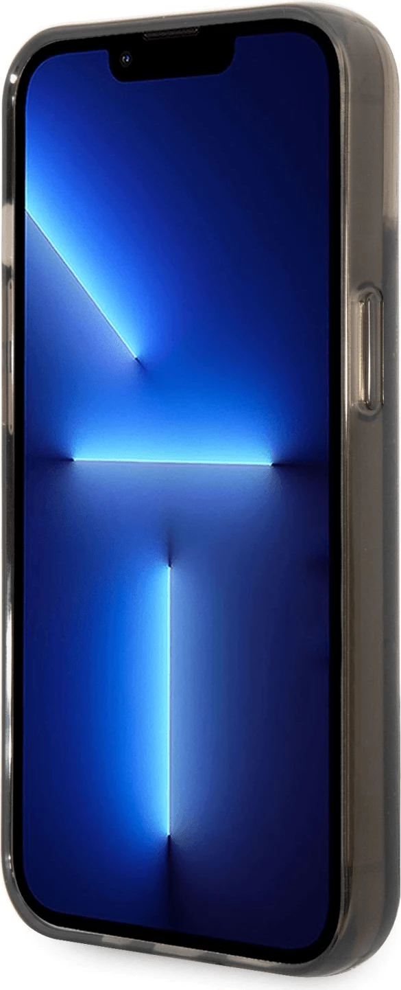 Mbështjellës silikoni Guess GUHCP14MLFCTPK për iPhone 14 Plus 6.7\", me glitter lëvizës, i zi