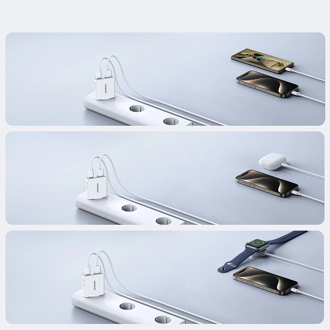 Karikues muri Joyroom JR-TCF14, 20W, 2 porta USB-A/USB-C, i bardhë