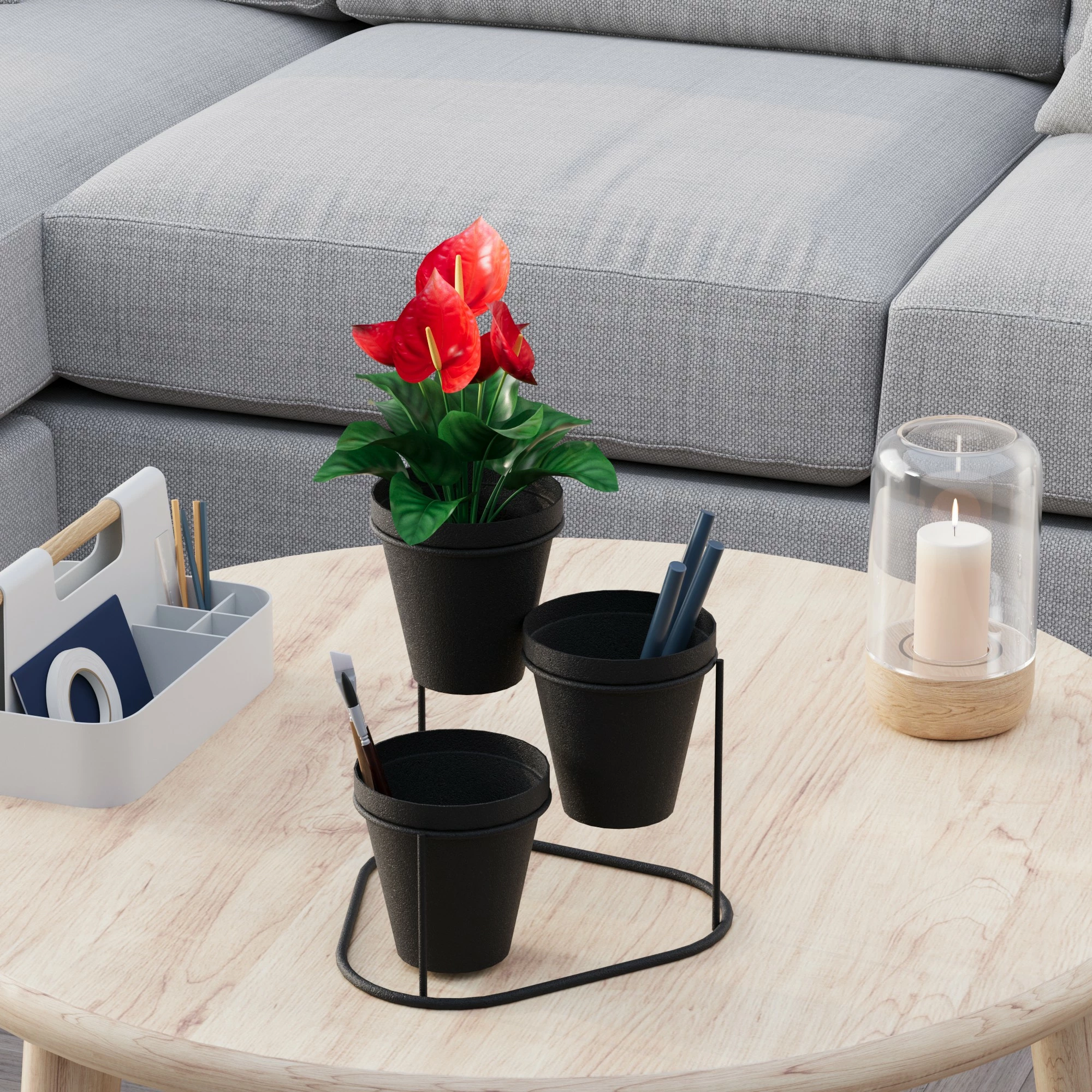 Aksesor dekorativ metalik Aberto Design, GED-014, ngjyrë e zezë