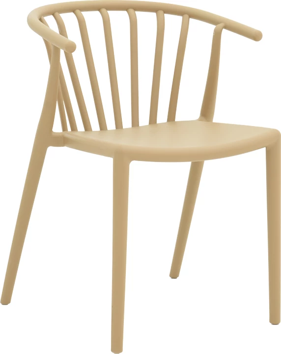 Karrige krahu Zelma pp, ngjyrë kapuçino e çelët, 55x53x73cm