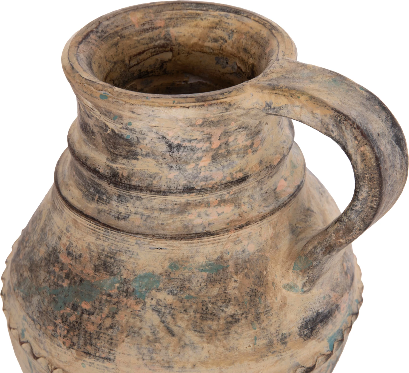 Vazo dekorative tavoline VERMO, terrakotë, ngjyrë krem-bezhë, Φ20x20.5cm