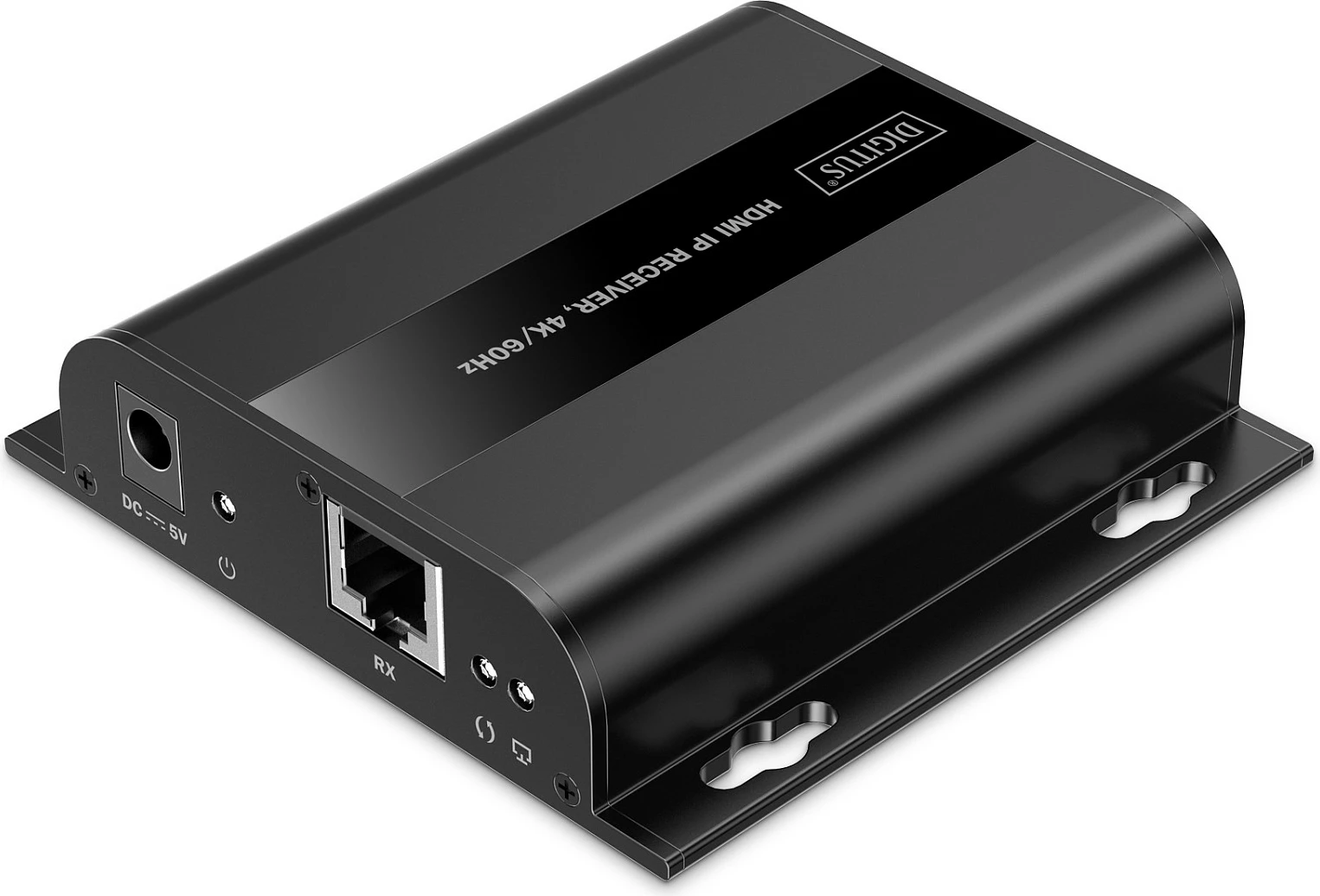 Marrës HDMI mbi IP Digitus 4K/60Hz, HDMI 2.0, Cat6 deri 200m, i zi