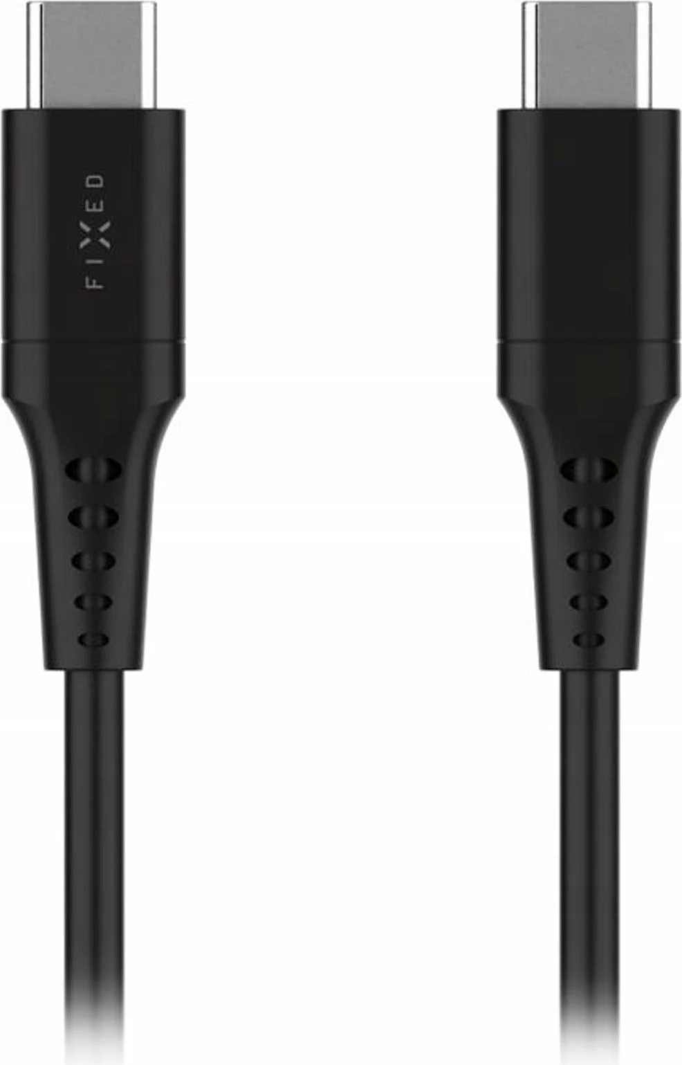 Kabllo USB-C në USB-C Fixed FIXDLS-CC03-BK 0.3 m e zezë, me rrip velcro