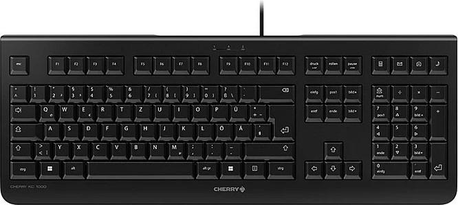 Tastierë Cherry KC 1000, Full-size, USB, QWERTZ, e zezë