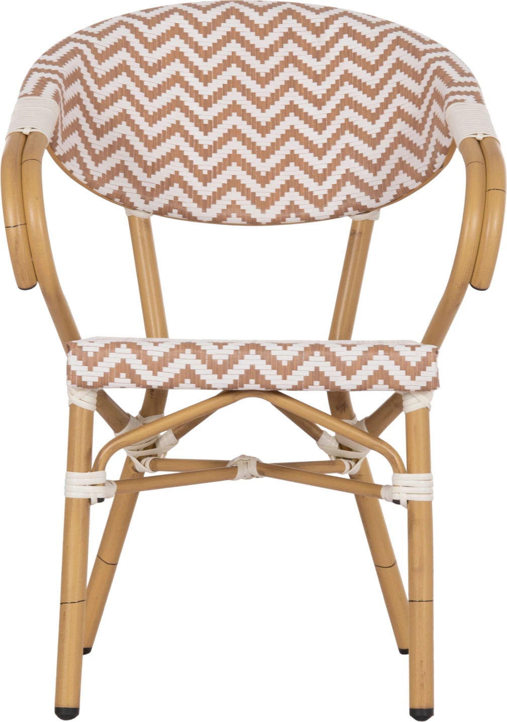 Karrige alumini FH5861.03 pamje bambu kafe-bardhë 56.5x56.5x82 cm