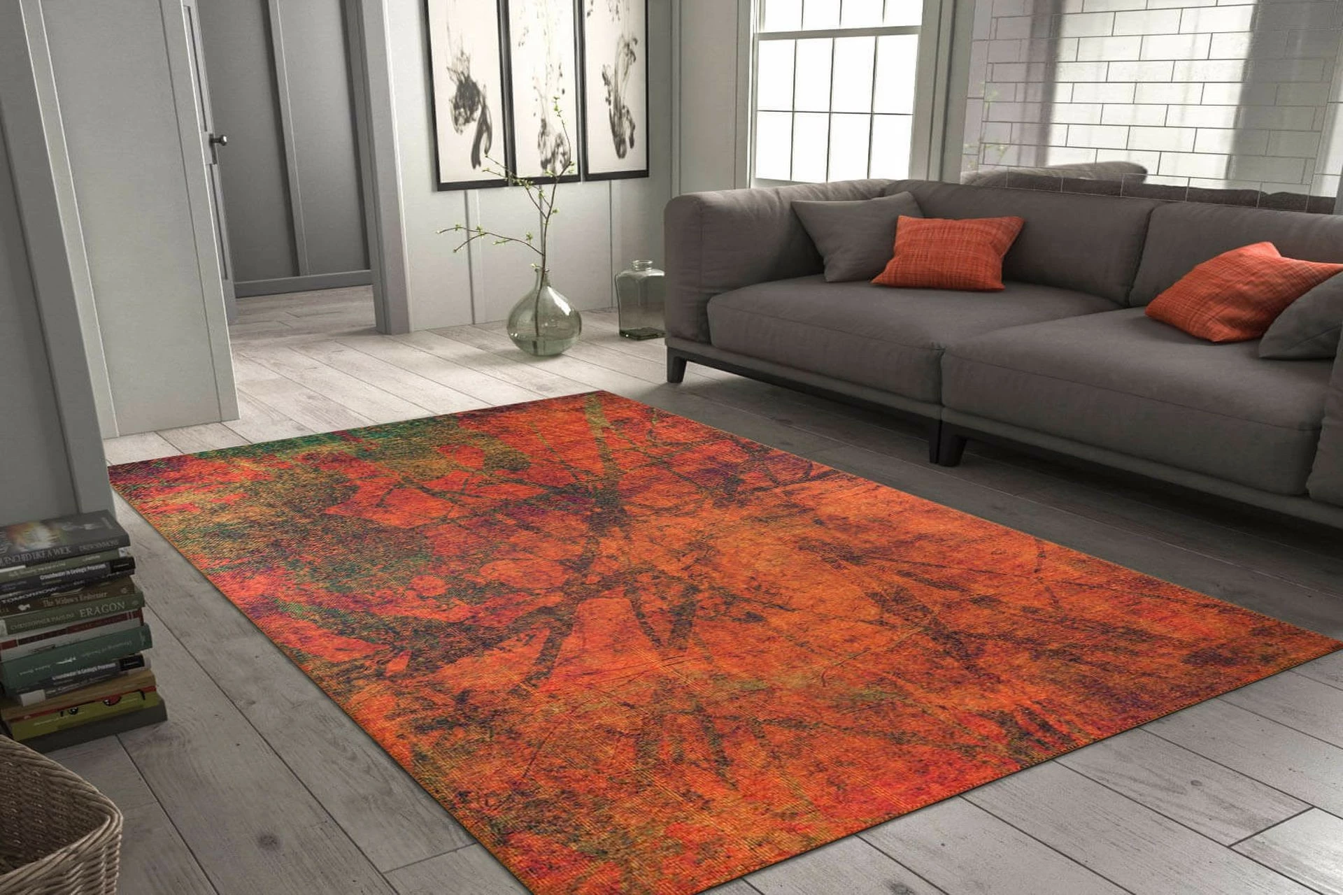 Qilim (140 x 190) Conceptum Hypnose, Fusion Chenille, portokalli AL 09
