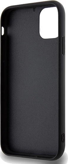 Mbështjellës Guess Disco Metal Script për iPhone 11/XR, TPU, i zi